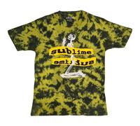 Praying Skeleton Tie Dye T-Shirt Sublime Yellow L