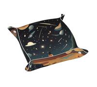 Praying Under The Starry Sky Printed Small Storage Tray - A Helpful Tool for organizing Jewelry, Keys, Stationery, and Other Small Items.