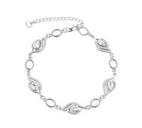 praymos April Birthstone Bracelets for Women Mom Mother's Grandma Sterling Silver Women's Bracelets Pear Shape Bracelet Birthstone Jewelry Gifts