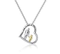 praymos Daughter Necklace from Dad 925 Sterling Silver Father Memorial Necklace Love Heart Pendant Jewellery Gifts for Women with 18'' +2'' Silver Chain