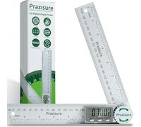 Prazisure Digital Angle Finder, 200mm Aluminium Protractor - Professional Angle Measuring Tool for Woodworking, Construction and DIY (Includes 2 Batteries)