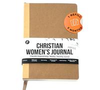 Prazoli Prayer Journal for Women - 3-Month Refill Daily Devotional Journaling Book for Woman, Religious Baptism & Bible Study Supplies for Church Note Taking, Devotional Notebook Accessories