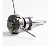PRAZTECH® Lathe Revolving Center with 65mm Self Centering 3 Jaw Chuck | Morse Taper Shank | Multi Bearing High Precision | Lathe Tailstock (MT3 Shank : Morse Taper 3)