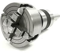 PRAZTECH® MT2 - Morse Taper 2 Revolving Live Center 70mm Independent Lathe chuck 4 Jaw (2 3/4") | M14 x 1 | Hardened & Ground Smooth Operation | Lathe Tool Workshop