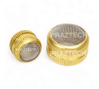 PRAZTECH® Ultrasonic Cleaning Brass Basket Compact with Stainless Steel Mesh Holder for Jewelry, Watch Parts & Precision Small Components (Pack of 2 : Small and Medium)