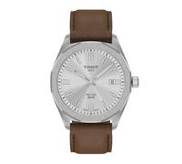 PRC 100 Solar Quartz 39mm Mens Watch Silver Leather