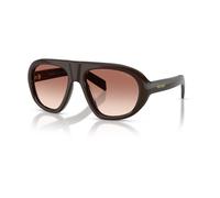 Prada PR C05S 27I70X Woman Sunglasses Acetate Brown Brown Geometric Normal Nuanced