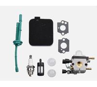 Pre-Adjusted Carburetor Kit for Stihl FS38 FS45 FS55 FS85 Weed Eater, Easy Install Full Repair Set with Air Filter Fuel Line Assembly for Lawn Trimmer & Brush Cutter