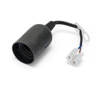 Pre-assembled lamp holder with power cable and terminal block. E27. Cable 16 cm. Black
