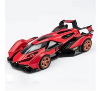 Pre Built Scaled Model 1:32 For Lamborghini V12 Vision Gt Gran Turismo Supercar Alloy Model Car Diecast Sound Light Toys Children Gifts Simulation Replicas(Red)