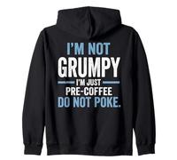 Pre-Coffee Morning Warning Caffeine Quote Zip Hoodie