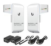 Pre-Configured Bundle of 2 Ubiquiti NanoStation LOCOM2 P2P-2 Units Kit 100% Configured as Network Wireless Bridge for Long Distance Wireless Communications, Plug-and-Play. No Configuration needed.