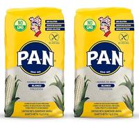 Pre-cooked White Maize Flour 1kg - Pack of 2 (PAN Harina de Maíz Blanco Precocida) | Non-GMO | Gluten-Free