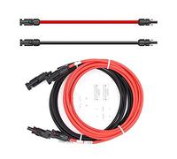 Pre crimped Solar Panel PV extension cables 6mm² red and black 1500Vdc 1m, 3m, 5m, 10m, 15m, 25m (25 meters)