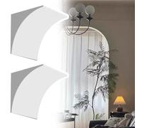 Pre-Cut Half Circle DIY Round Arch Kits, 2 Pieces Universal Arch Doorway Kit for Exterior Front Door, Decorative Door Openings Trim Molding(46x46x46cm)