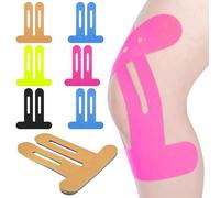 Pre-Cut Kinesiology Tape for Knee, Pre-Cut Kinetic Knee Tape Waterproof Sports Tape for Knee Support, Muscle and Joint Stability, Sports, 22 x 25 cm
