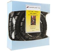 Pre-Cut Spiral Wrap Hose Protector, 2.0" OD, 10' Length, Black