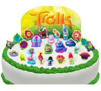 PRE-CUT Trolls Edible Cake Scene - 25 pieces