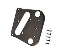 Pre Drilled Guitar Bridge Plate, Dark Metal Base Plate for Hardware Repair Work, Bridge Position Service, Rebuild Use, and Fit Checks Guitar Base Electric Replacement Metal Mounting Dark Finish Pre