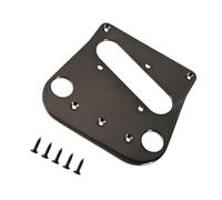 Pre Drilled Guitar Bridge Plate, Dark Metal Base Plate for Hardware Repair Work, Bridge Position Service, Rebuild Use, and Fit Checks Guitar Base Electric Replacement Metal Mounting Dark Finish Pre