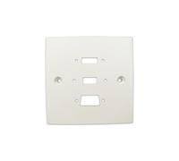 kenable Pre-Drilled Wall Faceplate for HDMI VGA USB Panel Mount Stubs Single Gang 85mm White
