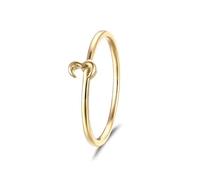 Pre Engagement Ring, Friendship Rings Geometry 9K Yellow Gold Size H 1/2 Boho Jewelry for Women