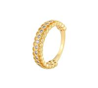 Pre Engagement Ring, Gold Rings Boho Hollow Out with Round Shape Moissanite 18K Yellow Gold Size M 1/2