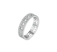 Pre Engagement Ring, Promise Ring Vintage Style 18K White Gold Hollow with Round Shape Diamond Size V 1/2