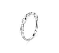 Pre Engagement Ring, White Gold Engagement Rings for Women 9K Infinity Size R 1/2 Gift for Women