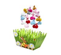 ＡＷＨＡＯ Pre-filled Easter Basket, Party Favors, Stuffed Animals, Bunnies, Children's Toys, Grass