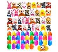 Pre-Filled Easter Eggs - Luminous Floating Duck Bath Toys & Stuffed Animals | Surprise Hunting Fillers, Basket Fillers, Party Gifts, Class Awards For