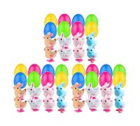 ＡＷＨＡＯ Pre-filled Easter Eggs with Bunny Toys, Filling Baskets, for Children, Adults, Dolls, Stuffed Animals, Loose Bunnies, set of 24