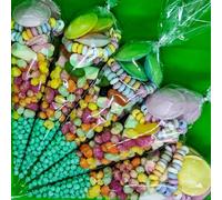 Pre Filled Millions Sweet Cones Colours Kids Party Bags Children's Birthday (5, Green (Apple))