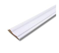 Pre-Finished White MDF Dado Rail & Skirting Board - 115 cm | MDF Skirting Board | Waterproof Decorative Wall Moulding Trim | No Painting Required | Scratch & Moisture Resistant | Pure White