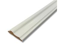 Pre-Finished White MDF Dado Rail & Skirting Board - 115cm | Waterproof Decorative Wall Moulding Trim | MDF Skirting Board | No Painting Required | Scratch & Moisture Resistant | Ivory White