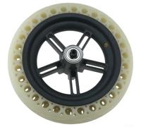 Pre-Installed Wheel Hub 8.5 Inch Solid Tyre Green Glow | Pre-assembled hub, 8.5 inch size, green fluorescent glow, puncture proof solid rubber, easy install