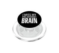 Pre Internet Brain Digital Detox Humor PopSockets PopGrip for MagSafe