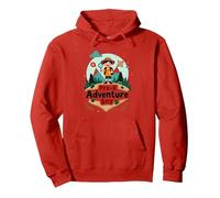 Pre-K Adventure Boy Outdoor Explorer Wilderness Seeker Pullover Hoodie, Adult Unisex, Red, M