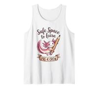 Pre-K Crew Axolotl T-Shirt Pink Safe Space to Learn Kids Tank Top