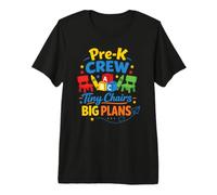 Pre-K Crew Tiny Chairs Big Plans Teacher Premium T-Shirt