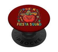 Pre-K Fiesta Squad Apple Sombrero Cartoon School PopSockets Adhesive PopGrip