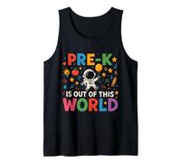 Pre-K is Out of This World Astronaut Kids Design Tank Top