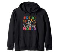 Pre-K is Out of This World Astronaut Kids Design Zip Hoodie