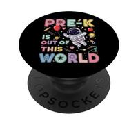 Pre-K is Out of This World Space Planets Astronaut Teacher PopSockets Adhesive PopGrip