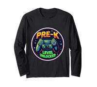 Pre-K Level Unlocked Gamer Gaming Video Game Controller Long Sleeve T-Shirt