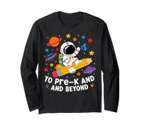 Pre-K Student Astronaut Pencil Space Exploration Long Sleeve T-Shirt