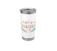 Pre-K Teacher Botanical Muted Pastel Back to School Stainless Steel Insulated Tumbler
