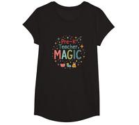 Pre-K Teacher Magic: Sparkling Classroom Inspiration T-Shirt, Girls, Black, XS