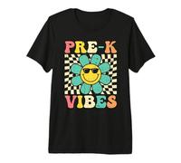 Pre-K Vibes Sunflower Retro Premium T-Shirt