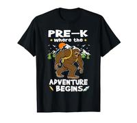 Pre-K Where The Adventure Begins Back to School Bigfoot Value Graphic T-Shirt